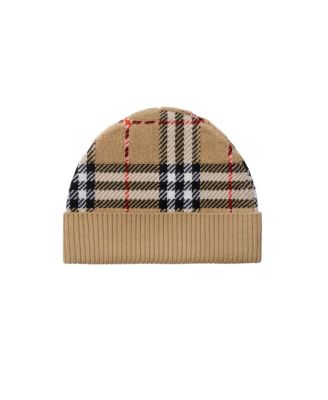 Unisex Check Wool Beanie