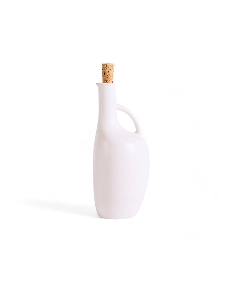 Gharyan Stoneware Canard Olive Oil Dispenser In White