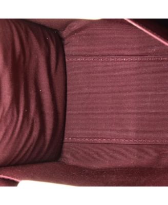 Small Logo Convertible Tote Embroidered Leather