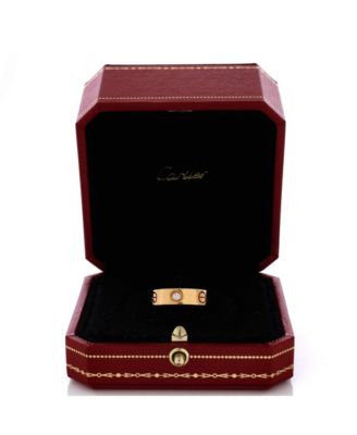  Love 3 Diamonds Band Ring 18K Gold with Diamonds