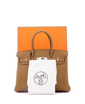 Birkin 30 Handbag Verso Togo with Palladium Hardware