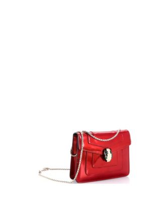 Small Serpenti Forever Square Shoulder Bag Metallic Leather