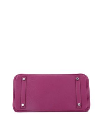 Birkin 30 Handbag Pink Clemence with Palladium Hardware