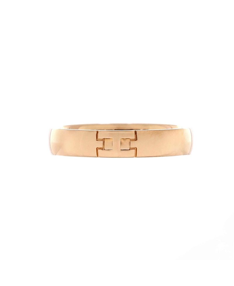 Pre-owned Pre-owned Hermes Hermes Ever Herakles Wedding Band Ring 18k Rose Gold