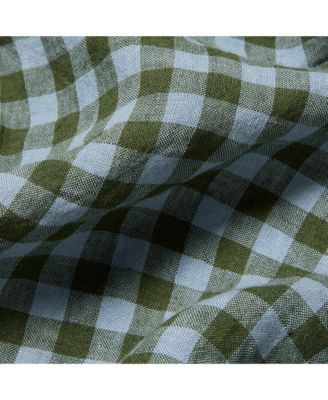 Colour Drenched Gingham Linen Duvet Cover