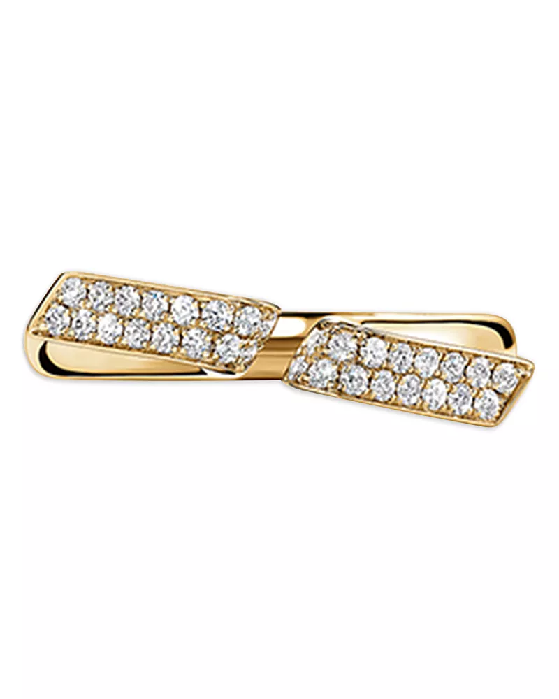 Hearts On Fire 18K Yellow Gold Inside Out Diamond Flip Cuff Ring