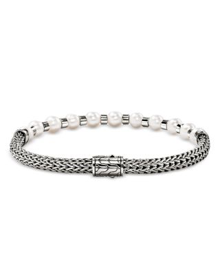 Sterling Silver JH Essentials Cultured Freshwater Pearl Chain Bracelet