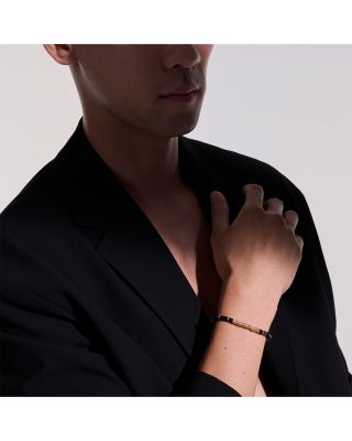 14K Yellow Gold Heishi Onyx Bracelet