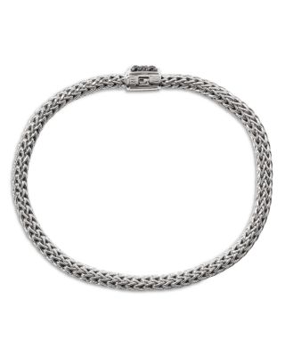 Sterling Silver Icon Black Sapphire Chain Bracelet