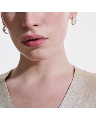 Sterling Silver Surf Polished Hoop Earrings