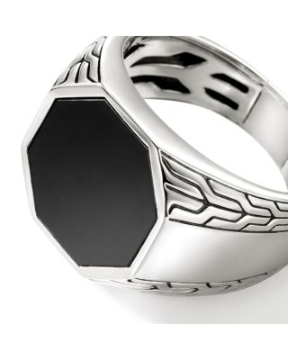 Men's Sterling Silver Onyx Signet Ring