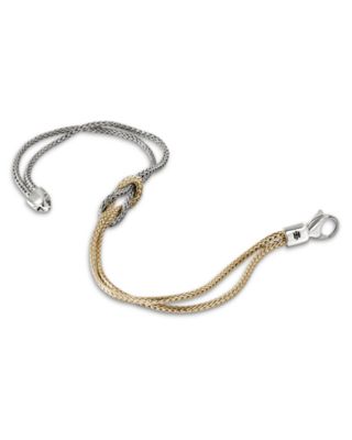 Silver & 14K Yellow Gold Love Knot Bracelet