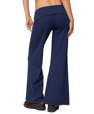 Petite Wide Leg Fold Over Pants