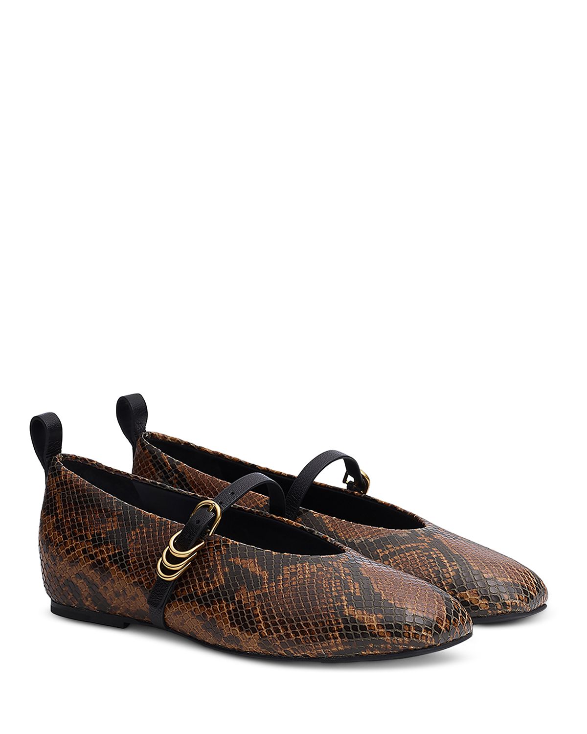rag & bone Women's Spire Embossed Leather Mary Janes
