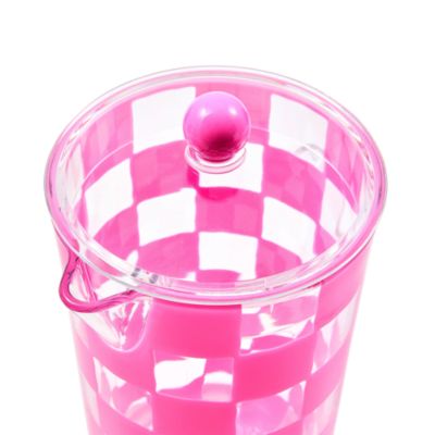 Pink Check Acrylic Pitcher