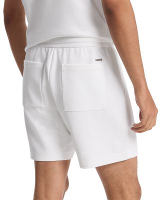 Textured Double Knit Drawstring Shorts