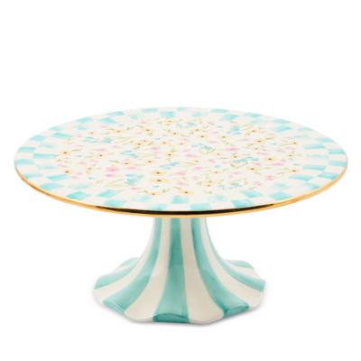 Posie Patch Small Ceramic Pedestal Platter