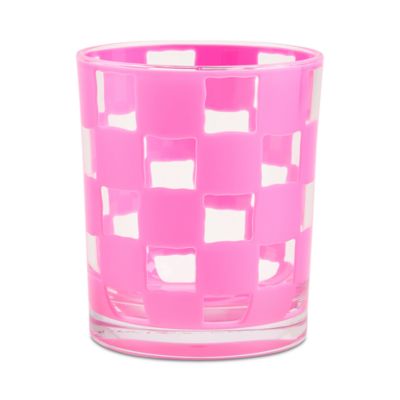 Pink Check Acrylic Tumblers, Set of 4