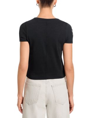 Cindy Embellished Cropped Tee