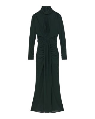 Petite Danni Long Sleeve Ruched Maxi Dress