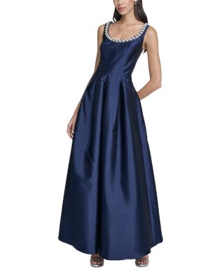 Sleeveless Scoop Neck Ballgown