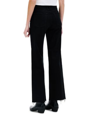 Grace High Rise Wide Leg Jeans in Jet Black