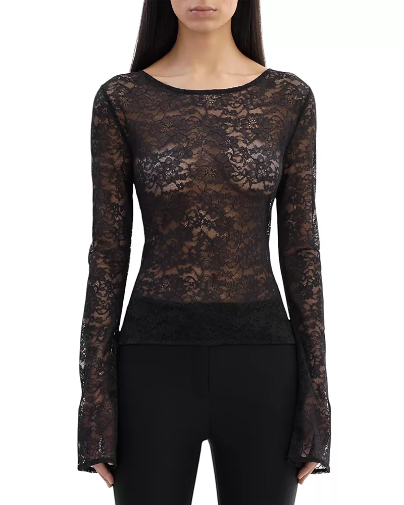 Lamarque Lace Bell Sleeve Top