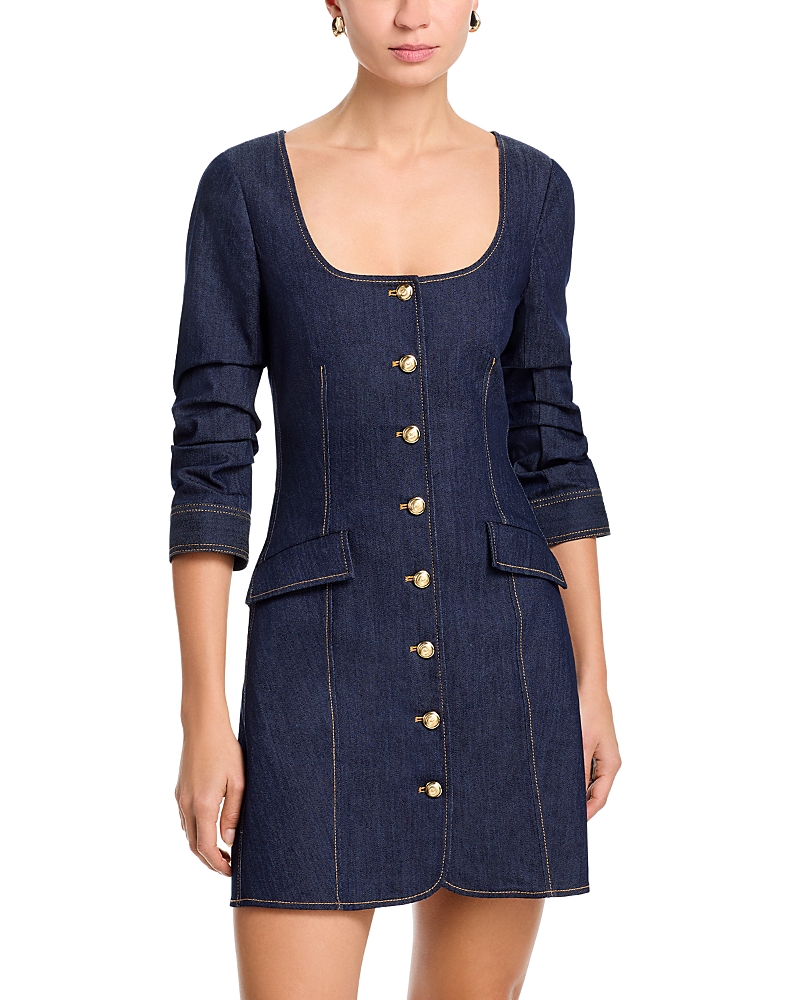 Cinq À Sept Cinq A Sept Caidin Denim Minidress In Blue