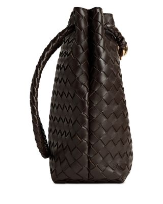 Andiamo Small Intrecciato Leather Bucket Bag