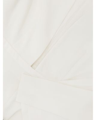 Plunge Neck Split Sleeve Jumpsuit