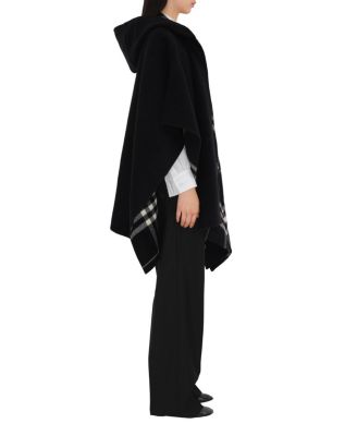  Reversible Check Cashmere Cape