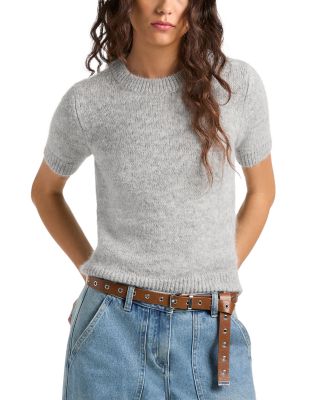 Fluffy Short Sleeve Sweater