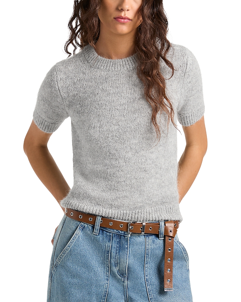 Michael Kors Fluffy Short Sleeve Sweater