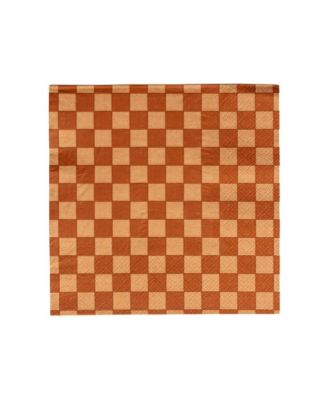 Checkered Paper Large Napkins, Set of 16
