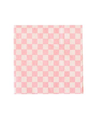 Checkered Paper Large Napkins, Set of 16
