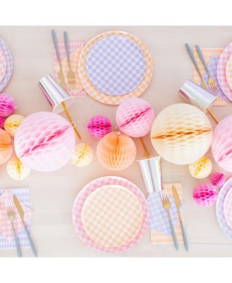  Checkered Paper Cocktail Napkins, Set of 20