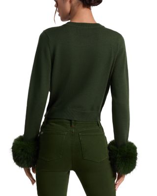 Dolly Wool Crewneck Cardigan Sweater