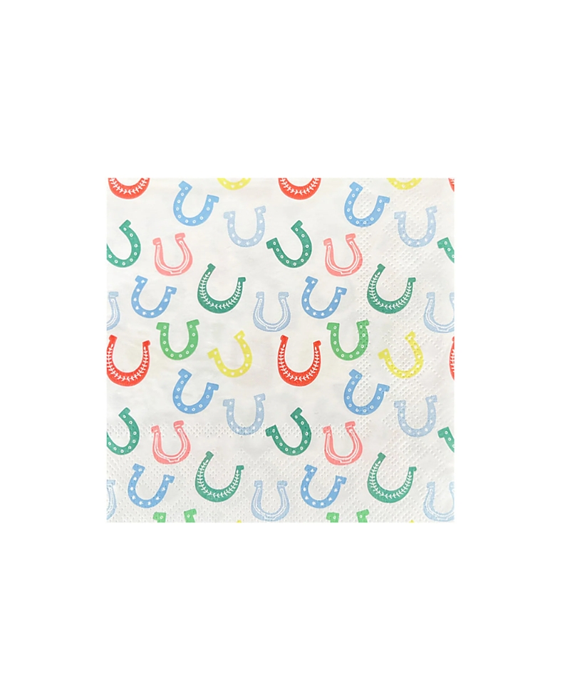 Jollity & Co. Yeehaw Cowboy Horseshoe Print Petite Paper Napkins, Set of 16