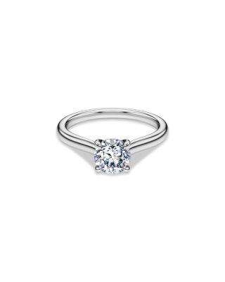 14K White Gold Eternity Certified Lab Grown Diamond Solitaire Engagement Ring