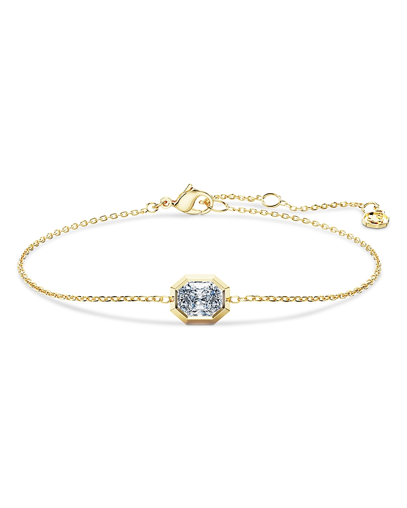 Swarovski Octagon Certified Lab Grown Diamond Link Bracelet In Gold