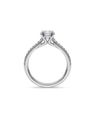 14K White Gold Eternity Certified Lab Grown Diamond Engagement Ring