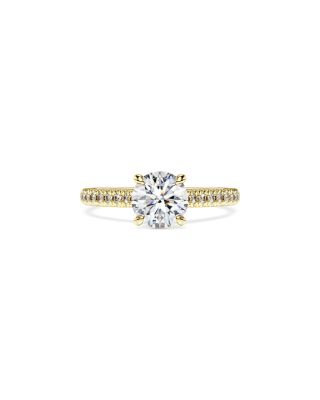 14K Yellow Gold Eternity Certified Lab Grown Diamond Engagement Ring