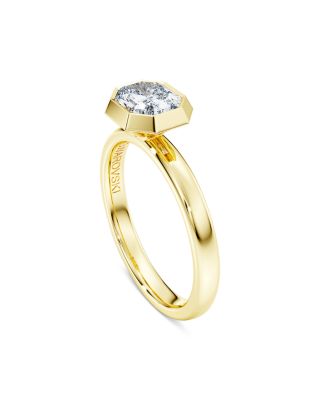 Octagon Certified Lab Grown Diamond Bezel Ring