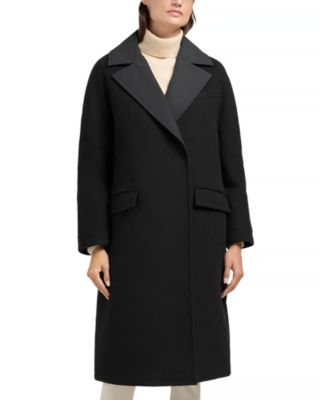Lafleur Wool Blend Long Wrap Coat