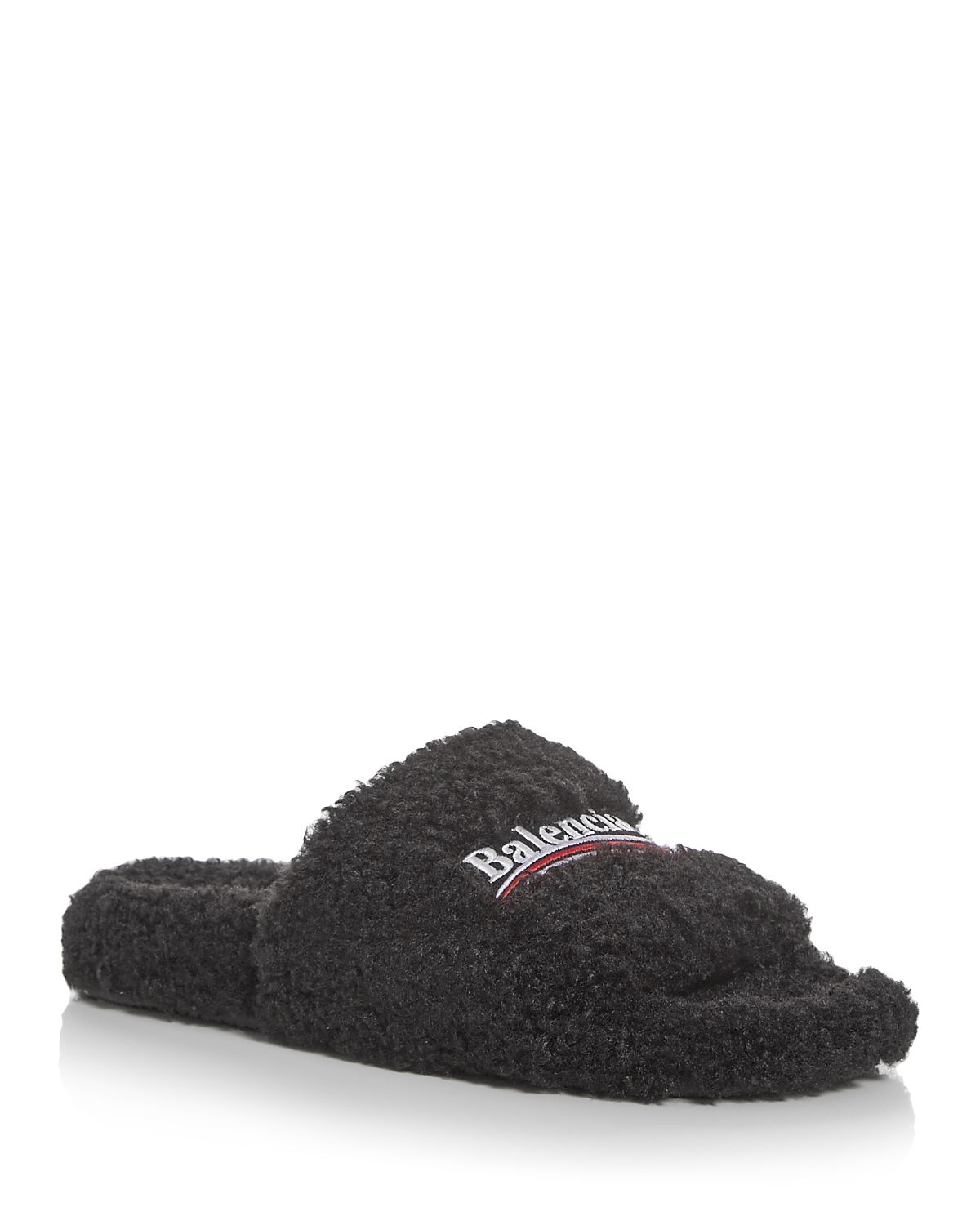 Balenciaga Women's Furry Slide Slippers