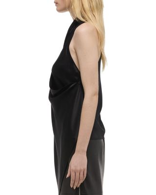 Silk Draped Cowlneck Top