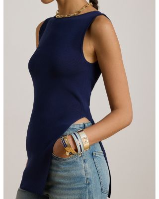 Rib Knit Sleeveless Sweater