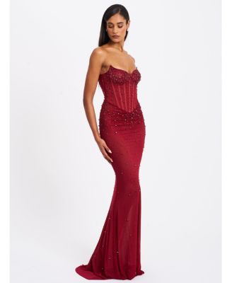  Fatima Sleeveless Corset Mermaid Maxi Gown