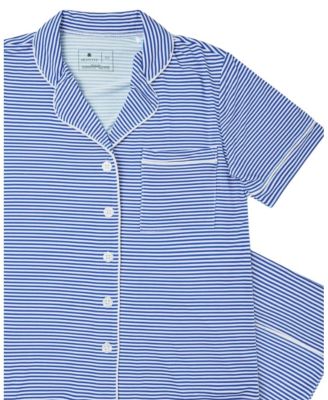 Cobalt Stripe Bamboo Pajama Set