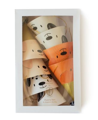 Bow Wow Puppy Dog Birthday Party Hats, Set of 8, 2 of Each Style Per Pack